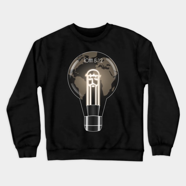 Light of the World Christian Shirts Crewneck Sweatshirt by TGprophetdesigns